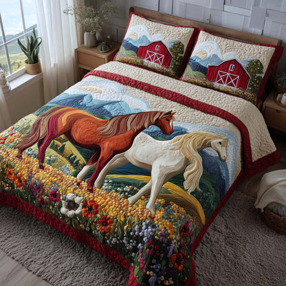 Whispering Hooves 3-Piece Quilted Bedding Set GFTOTP16942