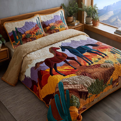 Whispering Hooves 3-Piece Quilted Bedding Set GFTOTP16944