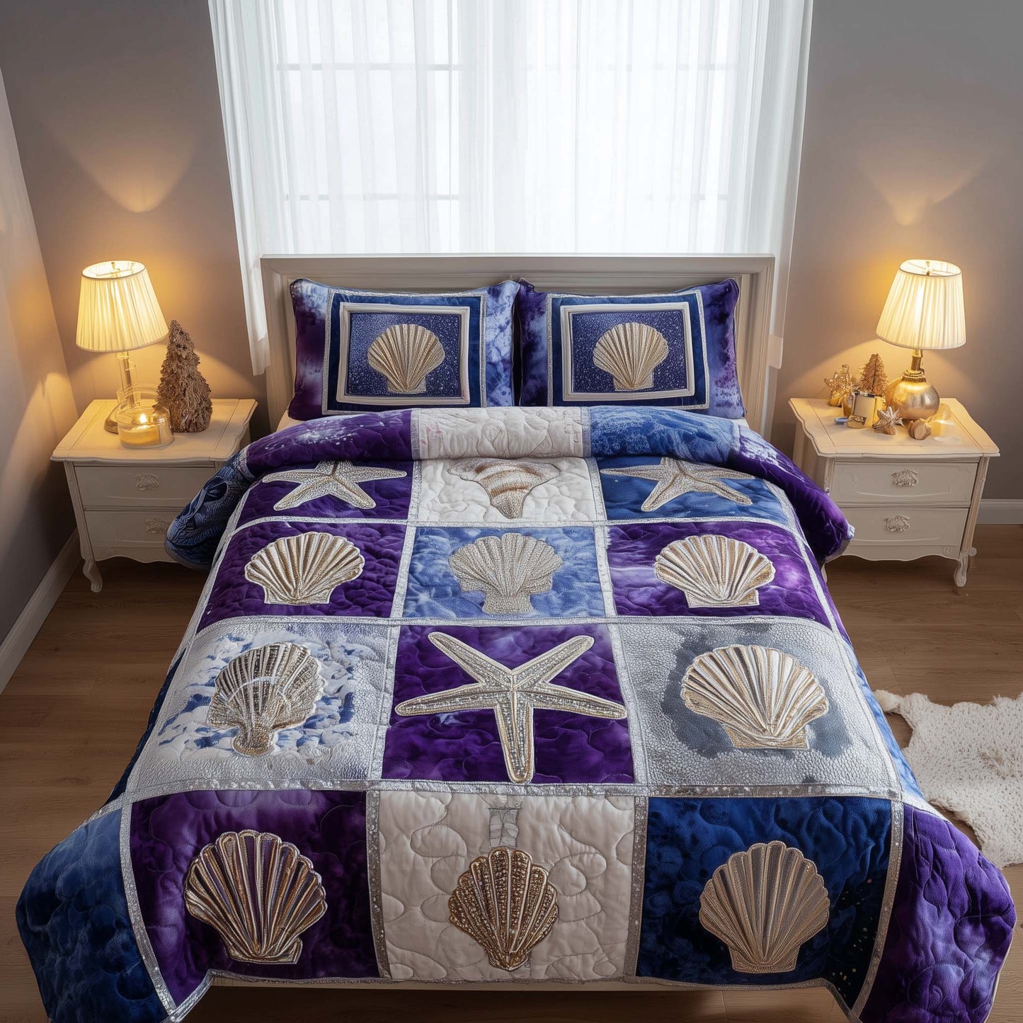Shoreline Gems 3-Piece Quilted Bedding Set GFTOTP16953