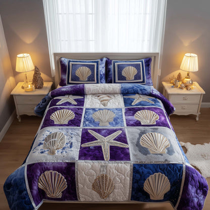 Shoreline Gems 3-Piece Quilted Bedding Set GFTOTP16953