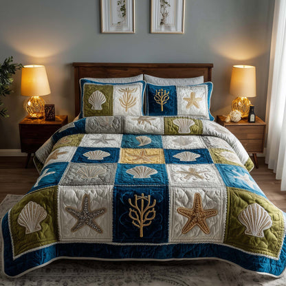 Shoreline Gems 3-Piece Quilted Bedding Set GFTOTP16956