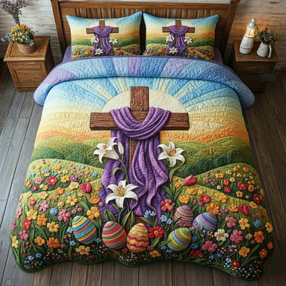 Faithful Sunrise 3-Piece Quilted Bedding Set GFTOTP16978
