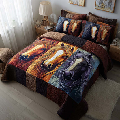 Homestead Hooves 3-Piece Quilted Bedding Set GFTOTP16991