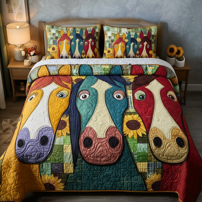 Homestead Hooves 3-Piece Quilted Bedding Set GFTOTP16992