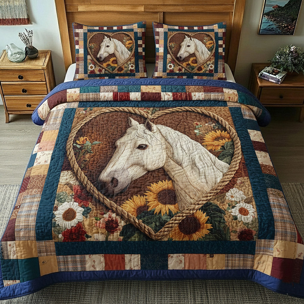 Rustic Gallop 3-Piece Quilted Bedding Set GFTOTP17055