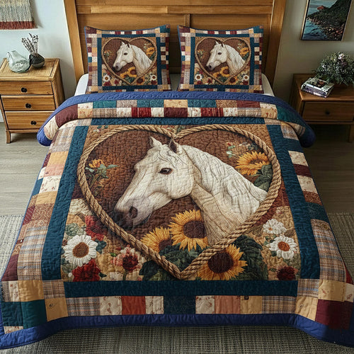 Rustic Gallop 3-Piece Quilted Bedding Set GFTOTP17055