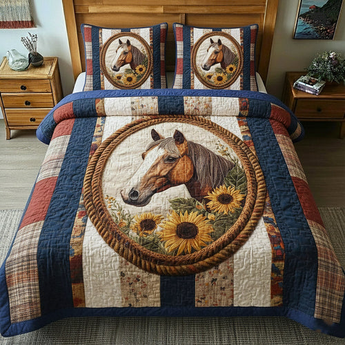 Rustic Gallop 3-Piece Quilted Bedding Set GFTOTP17056