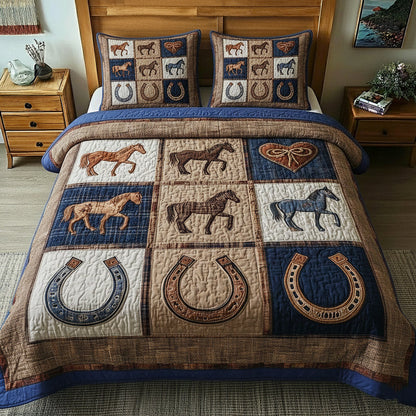 Rustic Gallop 3-Piece Quilted Bedding Set GFTOTP17059