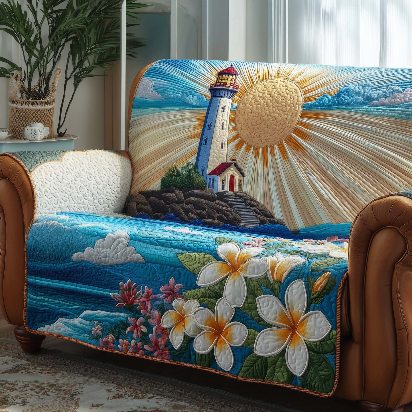 Harbor Breeze Quilted Sofa Cover GFTOTP17116
