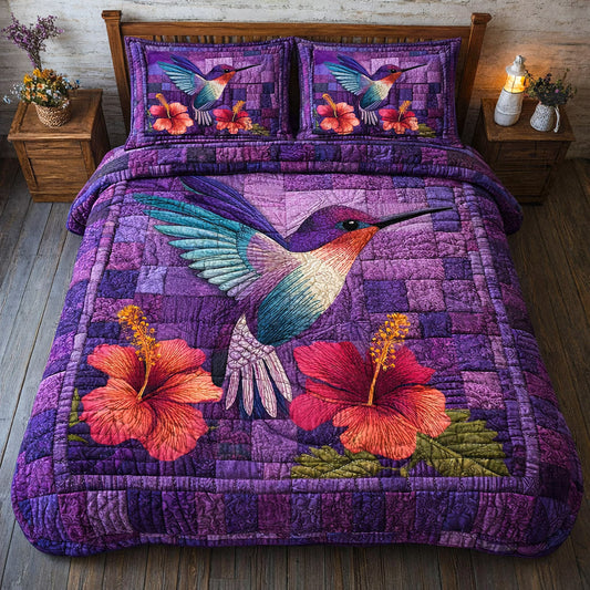 Iridescent Flutter 3-Piece Quilted Bedding Set GFTOTP17138