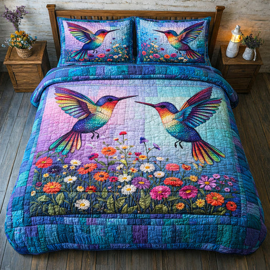 Iridescent Flutter 3-Piece Quilted Bedding Set GFTOTP17140