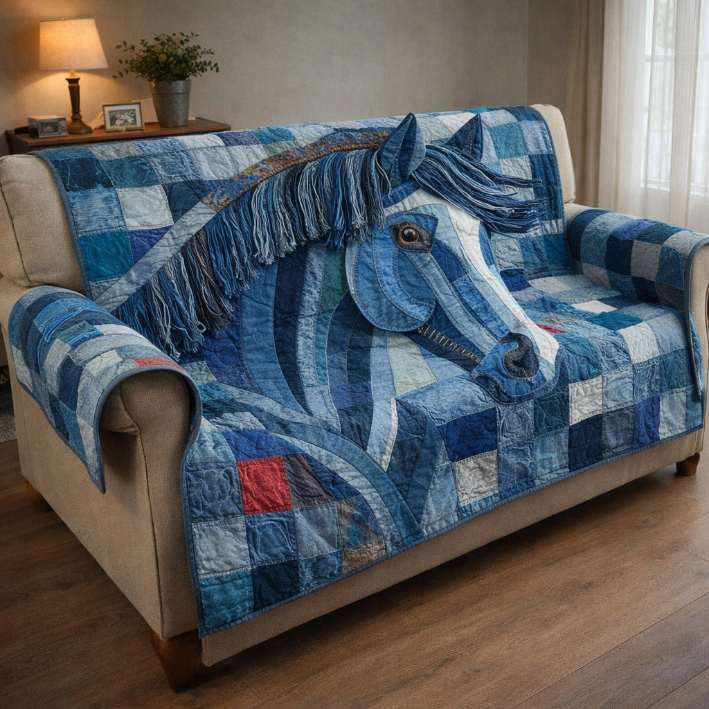 Prairie Hoofbeats Quilted Sofa Cover GFTOTP17143
