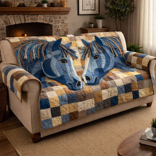 Prairie Hoofbeats Quilted Sofa Cover GFTOTP17144
