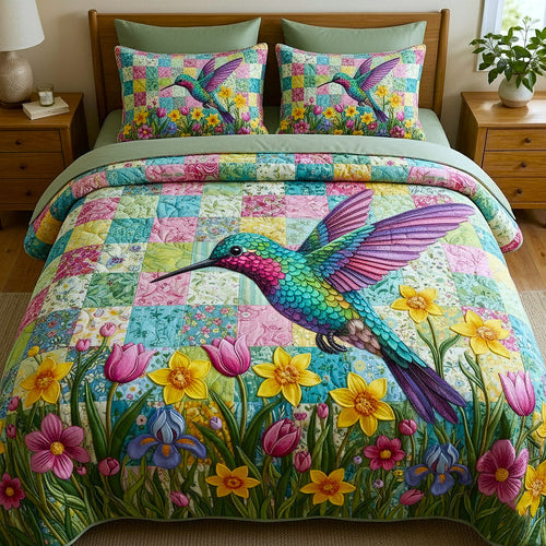 Iridescent Flutter 3-Piece Quilted Bedding Set GFTOTP17147
