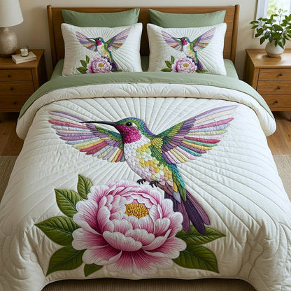 Iridescent Flutter 3-Piece Quilted Bedding Set GFTOTP17148