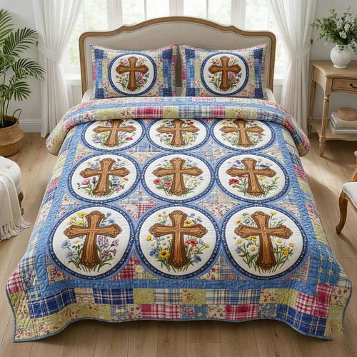 Faithful Sunrise 3-Piece Quilted Bedding Set GFTOTP17160