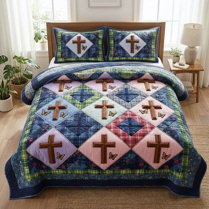 Faithful Sunrise 3-Piece Quilted Bedding Set GFTOTP17161