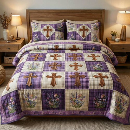 Faithful Sunrise 3-Piece Quilted Bedding Set GFTOTP17162
