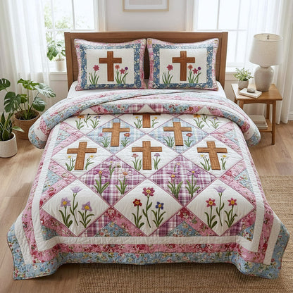 Faithful Sunrise 3-Piece Quilted Bedding Set GFTOTP17166
