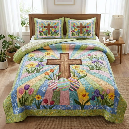 Faithful Sunrise 3-Piece Quilted Bedding Set GFTOTP17168