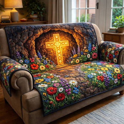 Faithful Sunrise Quilted Sofa Cover GFTOTP17193