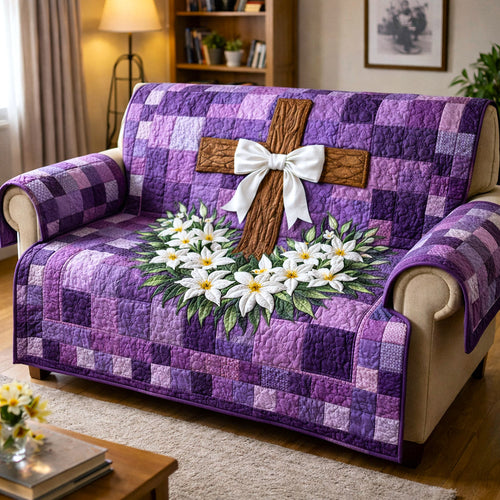 Faithful Sunrise Quilted Sofa Cover GFTOTP17194