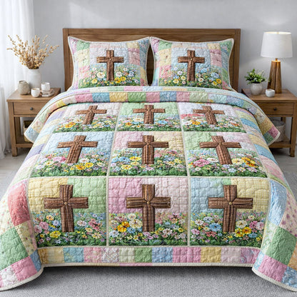 Faithful Sunrise 3-Piece Quilted Bedding Set GFTOTP17203