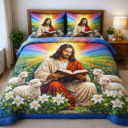 Divine Shepherd 3-Piece Quilted Bedding Set GFTOTP17209