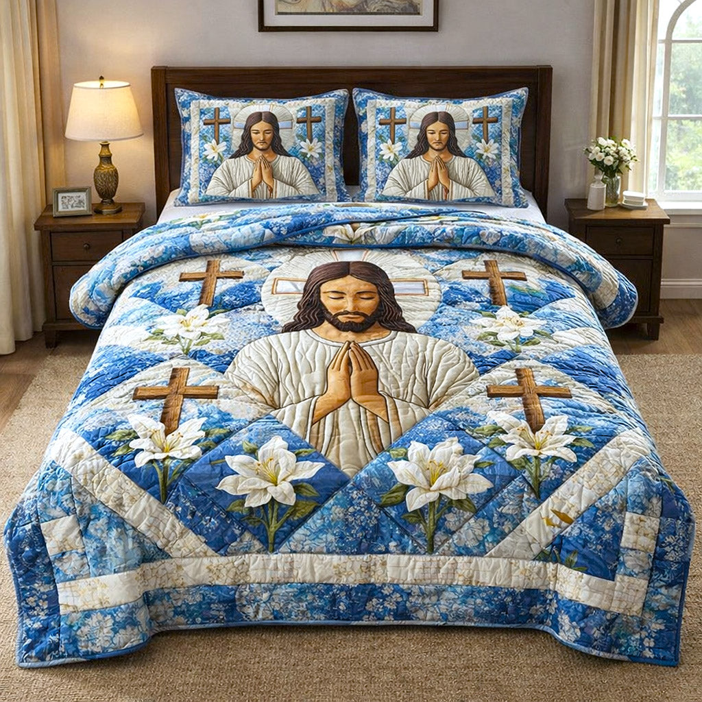 Divine Shepherd 3-Piece Quilted Bedding Set GFTOTP17211