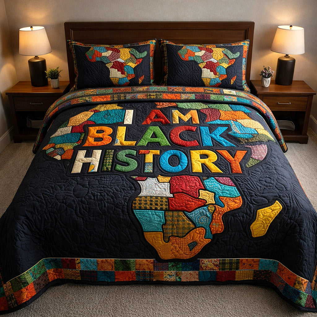 Ebony Glow 3-Piece Quilted Bedding Set GFTOTP17235