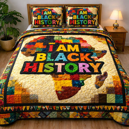 Ebony Glow 3-Piece Quilted Bedding Set GFTOTP17236