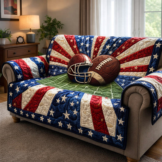 Gridiron Game Quilted Sofa Cover GFTOTP17242