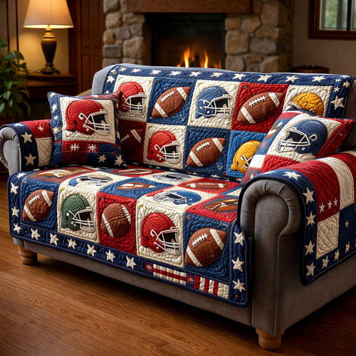 Gridiron Game Quilted Sofa Cover GFTOTP17245