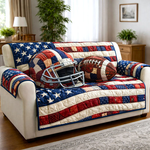 Gridiron Game Quilted Sofa Cover GFTOTP17247