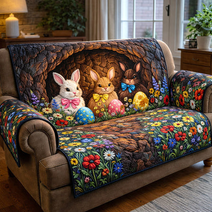 Spring Hopper Quilted Sofa Cover GFTOTP17250