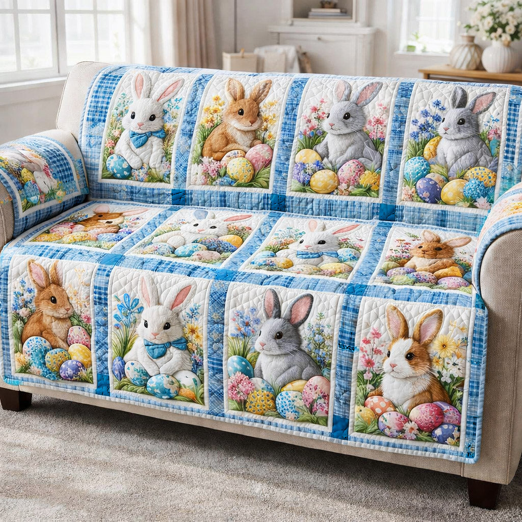 Spring Hopper Quilted Sofa Cover GFTOTP17252