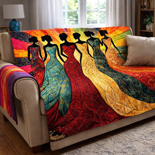 Ebony Glow Quilted Sofa Cover GFTOTP17286