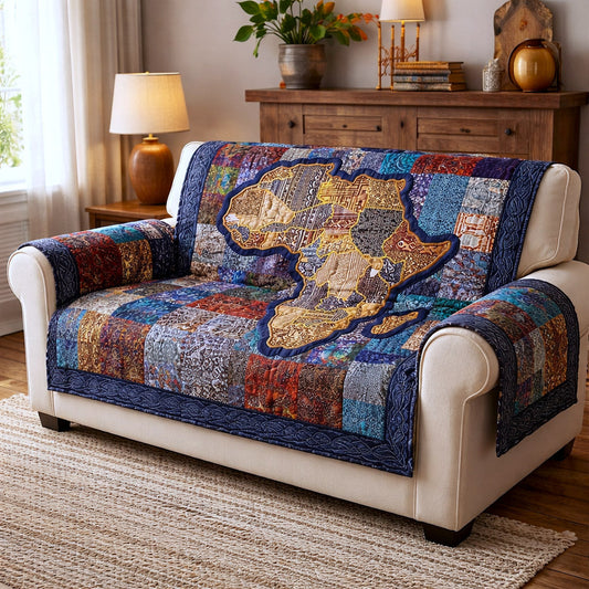Ebony Glow Quilted Sofa Cover GFTOTP17288