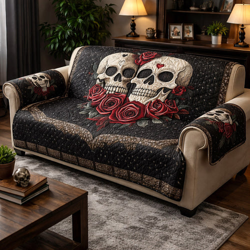 Eternal Bones Quilted Sofa Cover GFTOTP17331