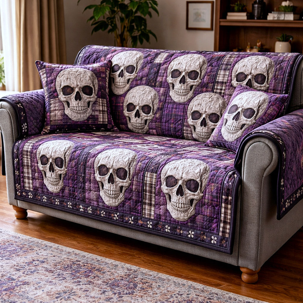 Mystique Skull Quilted Sofa Cover GFTOTP17332