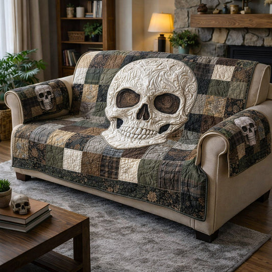 Mystique Skull Quilted Sofa Cover GFTOTP17334