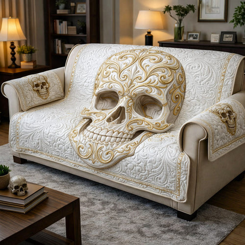 Mystique Skull Quilted Sofa Cover GFTOTP17335