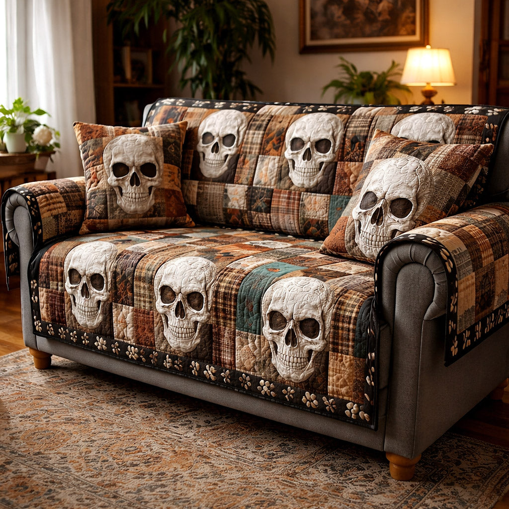 Mystique Skull Quilted Sofa Cover GFTOTP17340