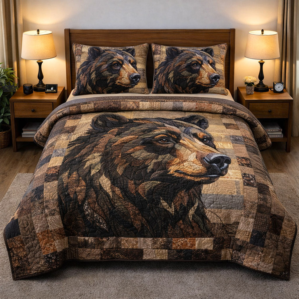 Woodland Guardian 3-Piece Quilted Bedding Set GFTOTP17371