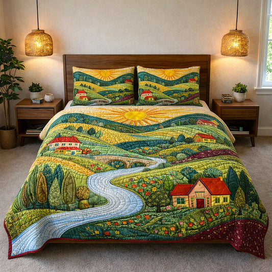 Tranquil Horizon 3-Piece Quilted Bedding Set GFTOTP17376