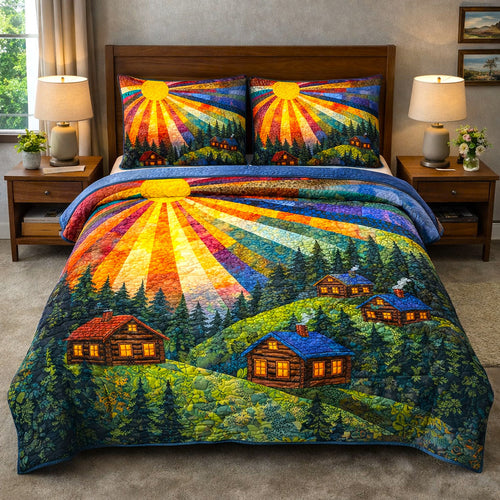 Tranquil Horizon 3-Piece Quilted Bedding Set GFTOTP17381