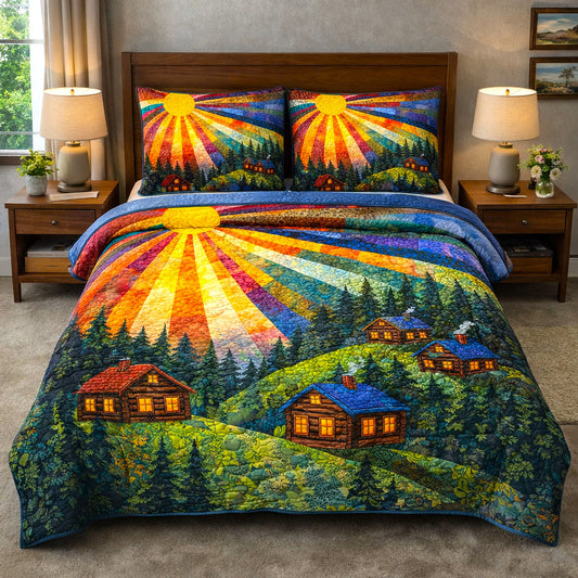 Tranquil Horizon 3-Piece Quilted Bedding Set GFTOTP17381