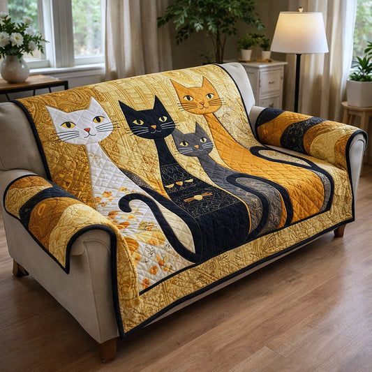 Whisker Charm Quilted Sofa Cover GFTOTP17435