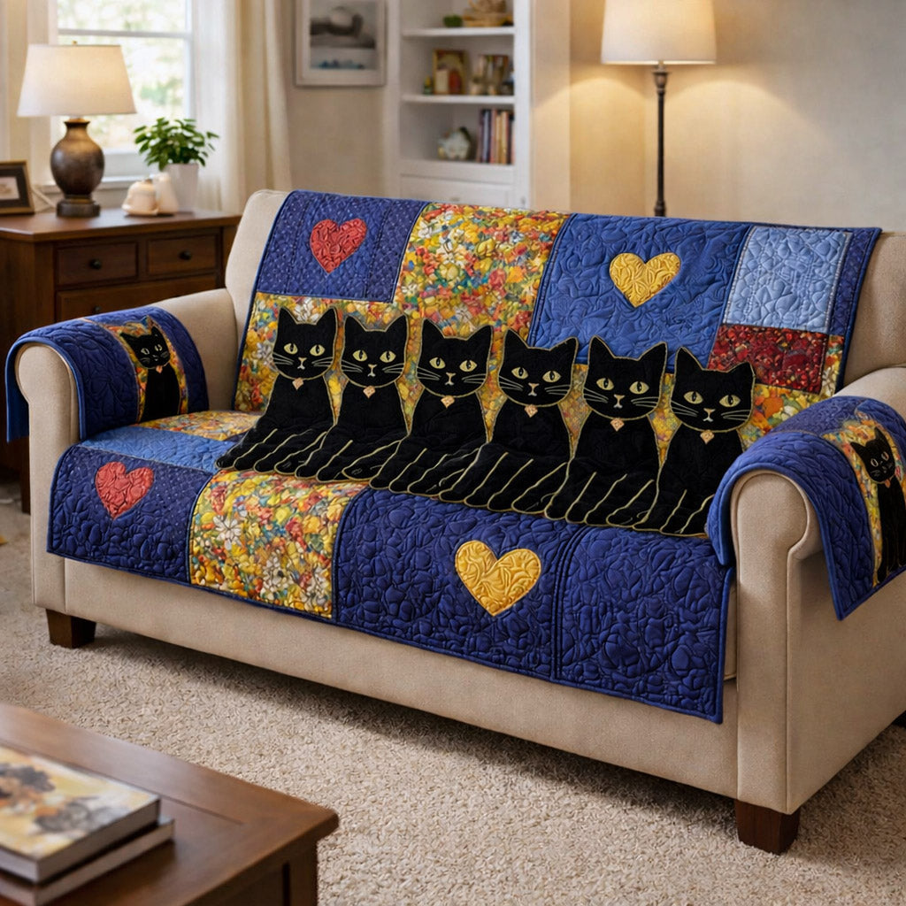 Whisker Charm Quilted Sofa Cover GFTOTP17438