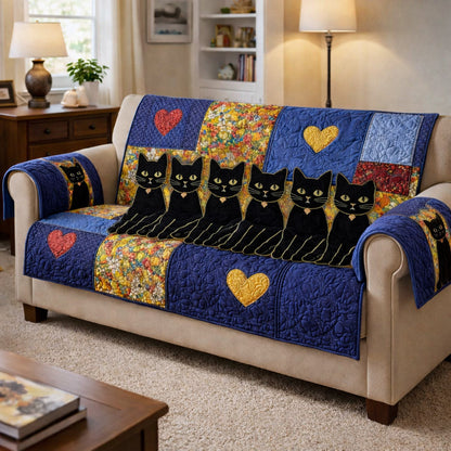 Whisker Charm Quilted Sofa Cover GFTOTP17438